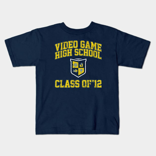 Video Game High School Class of 12 Kids T-Shirt by huckblade